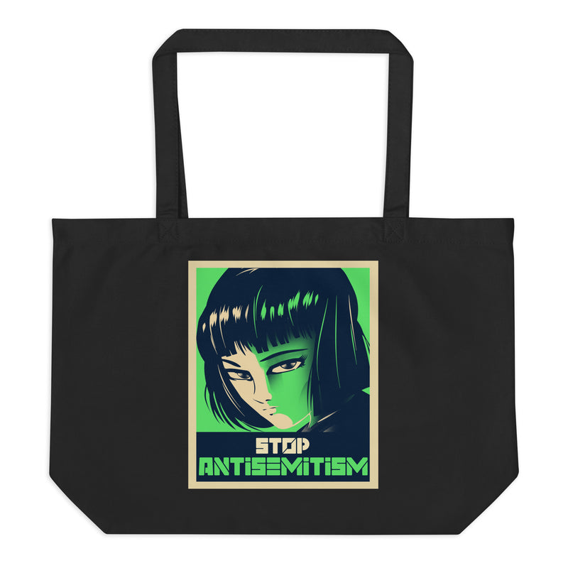 Anime Hero | Antisemitism | Large Organic Tote Bag