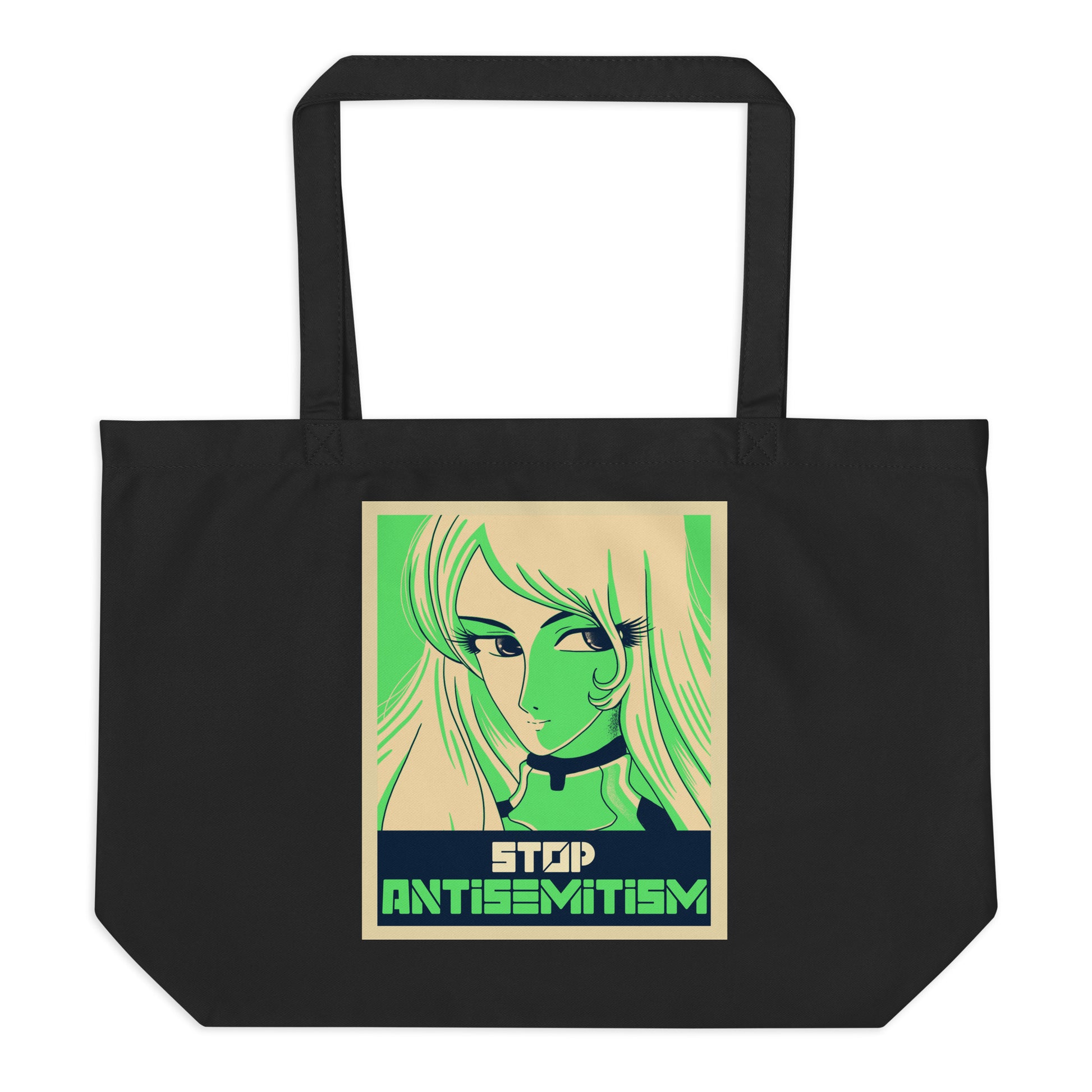 Anime Hero | Antisemitism | Large Organic Tote Bag Jouparty