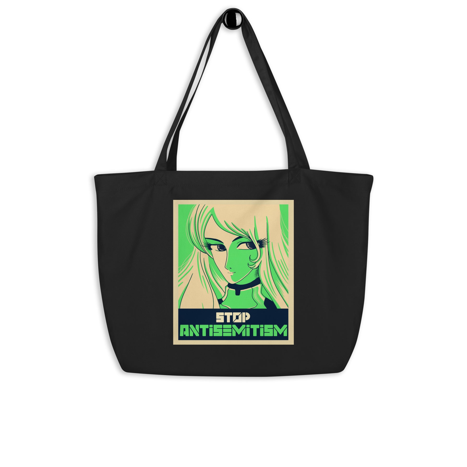Anime Hero | Antisemitism | Large Organic Tote Bag Jouparty