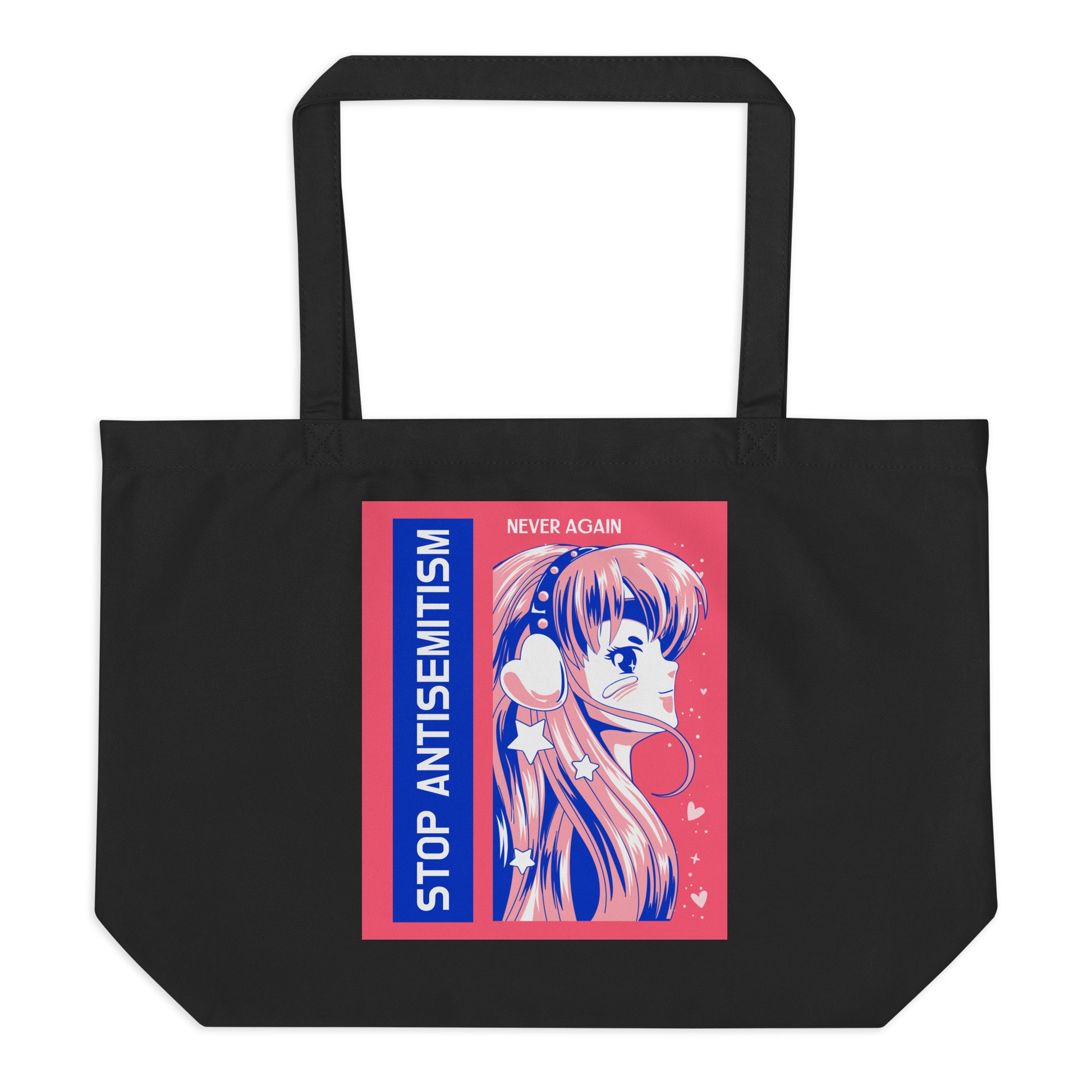 Girl Book | Antisemitism | Large Organic Tote Bag Jouparty