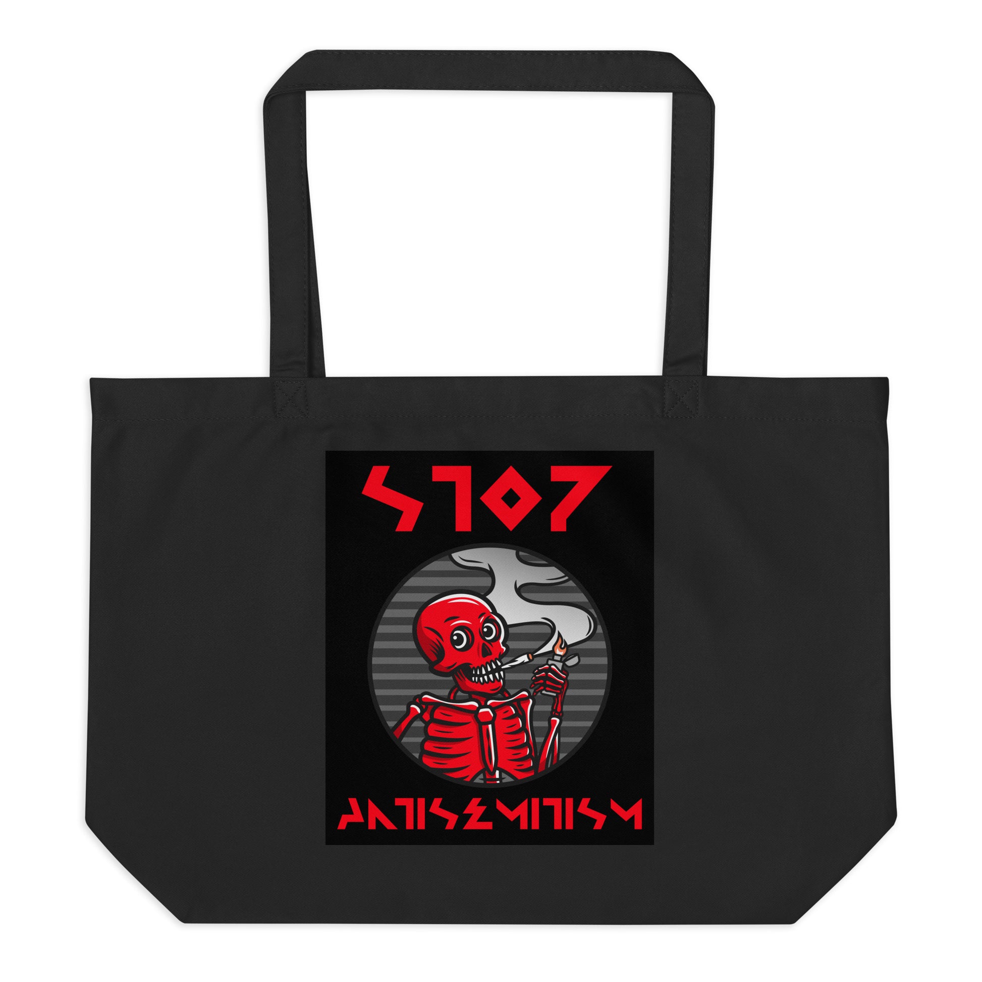 Red Fight | Antisemitism | Large Organic Tote Bag Jouparty
