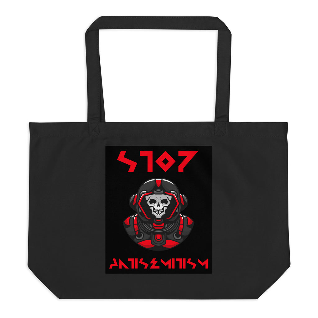 Red Fight | Antisemitism | Large Organic Tote Bag Jouparty