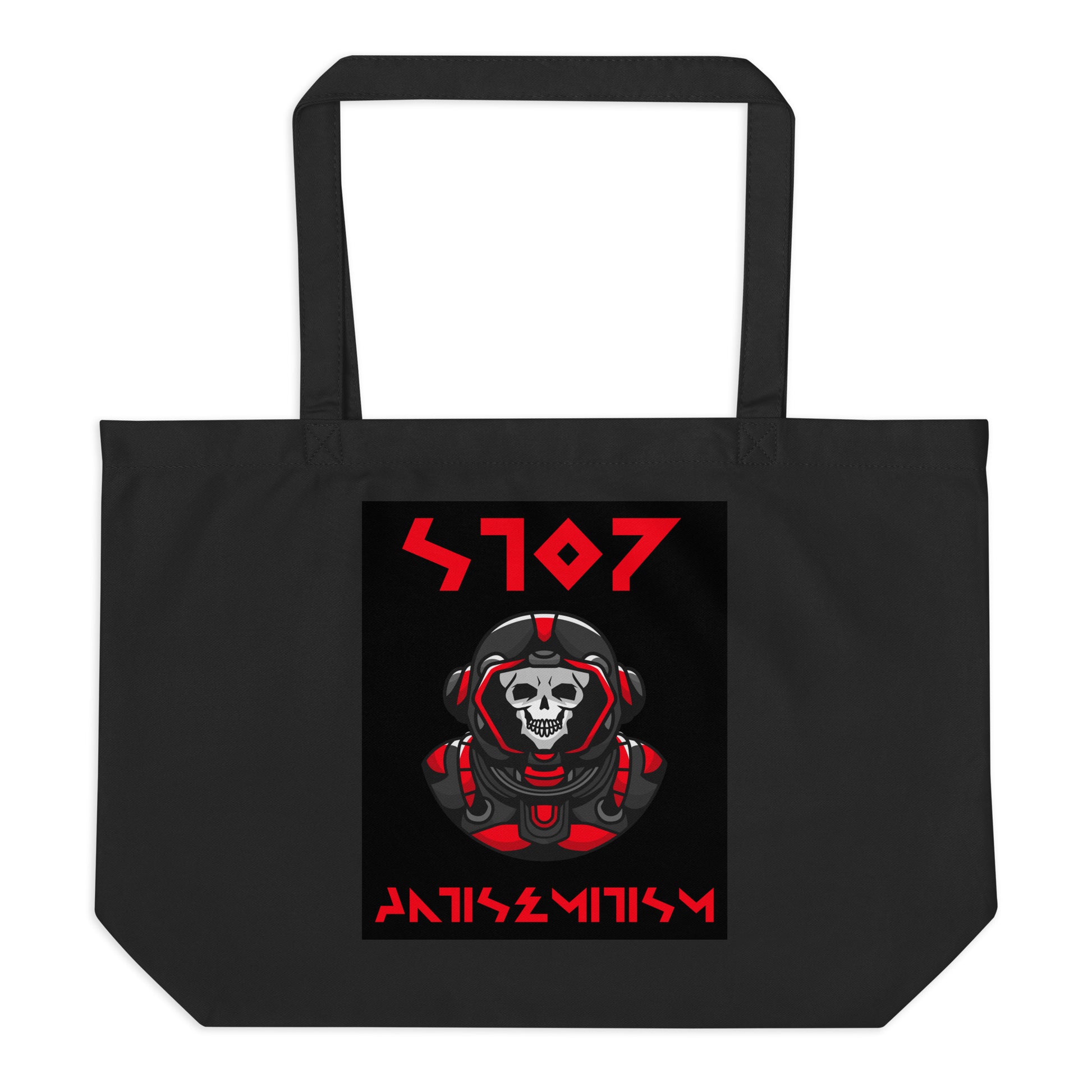 Red Fight | Antisemitism | Large Organic Tote Bag Jouparty