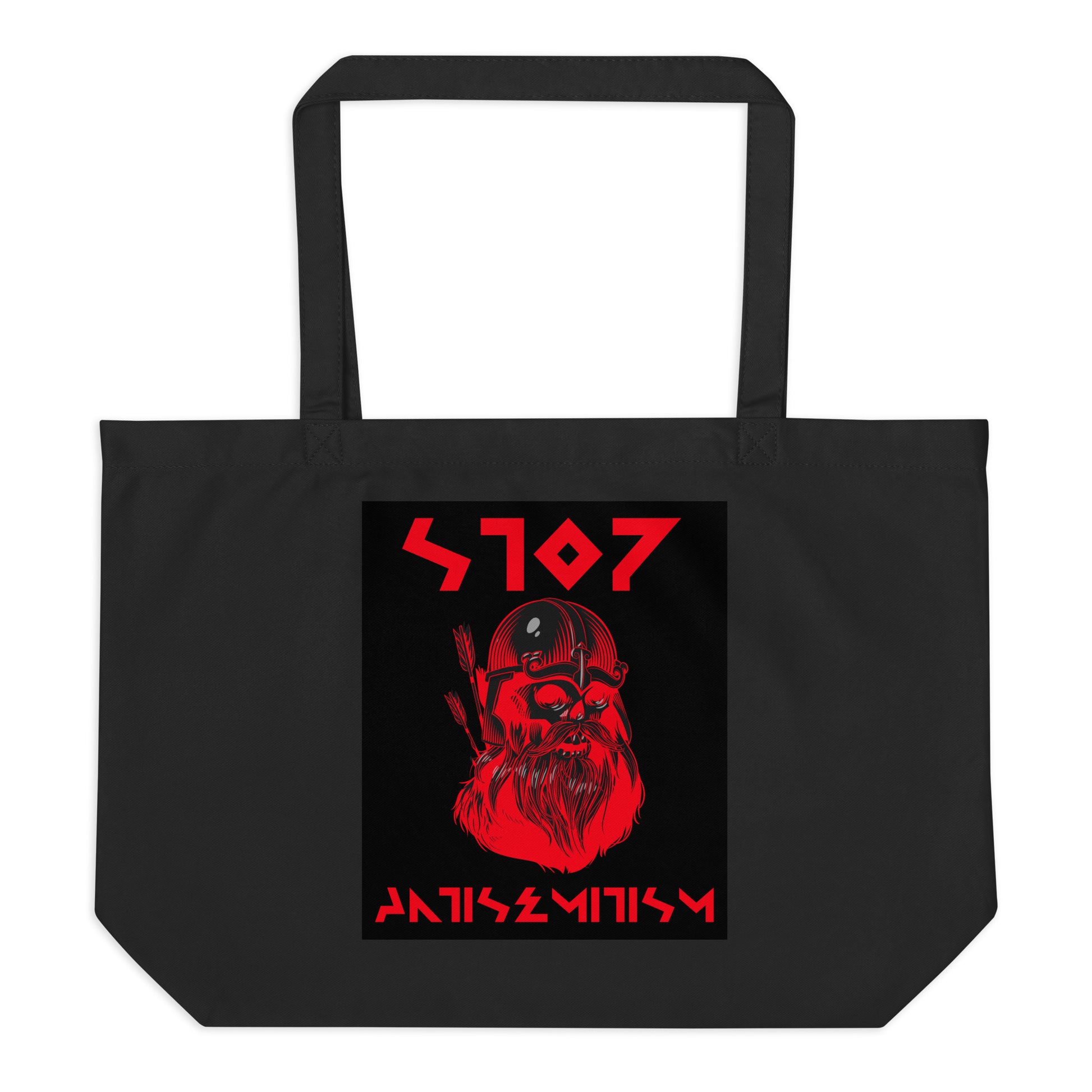 Red Fight | Antisemitism | Large Organic Tote Bag