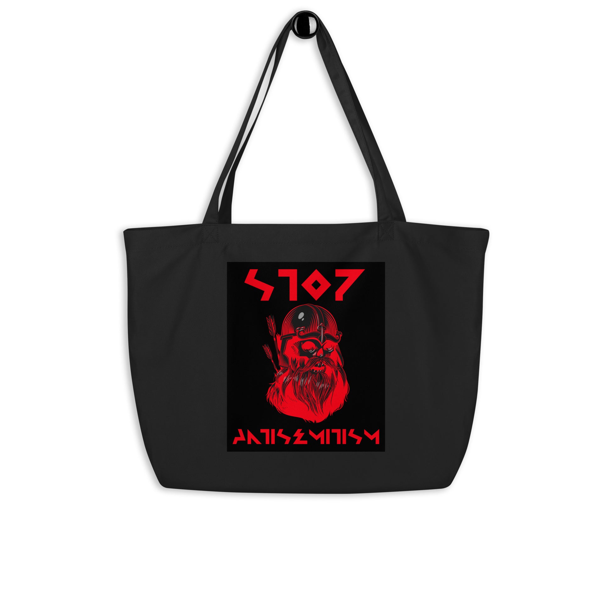 Red Fight | Antisemitism | Large Organic Tote Bag