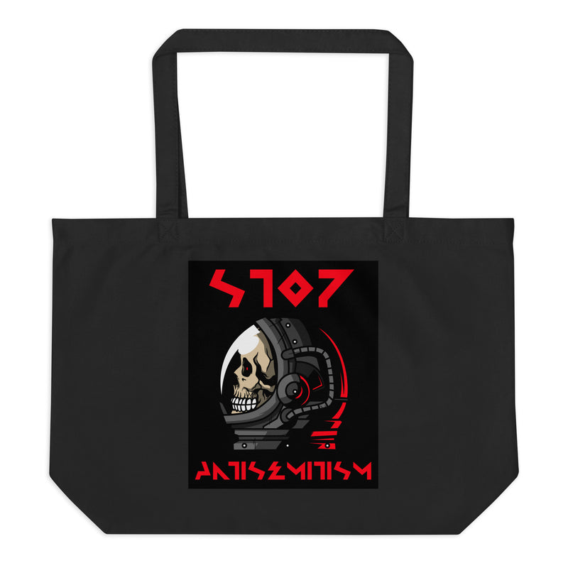 Red Fight | Antisemitism | Large Organic Tote Bag