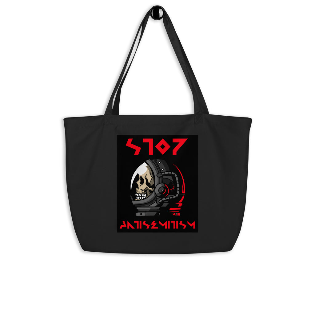 Red Fight | Antisemitism | Large Organic Tote Bag Jouparty