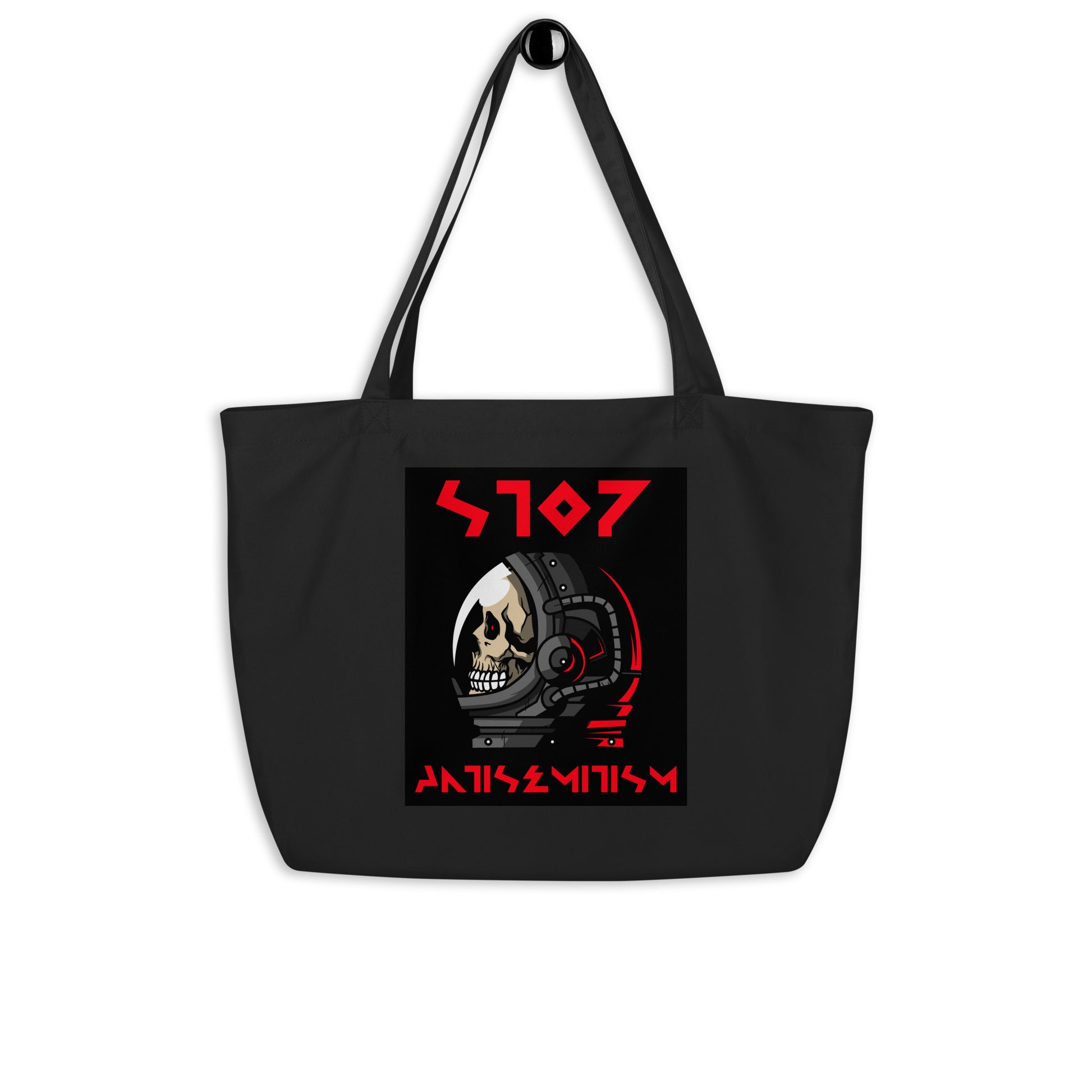 Red Fight | Antisemitism | Large Organic Tote Bag Jouparty