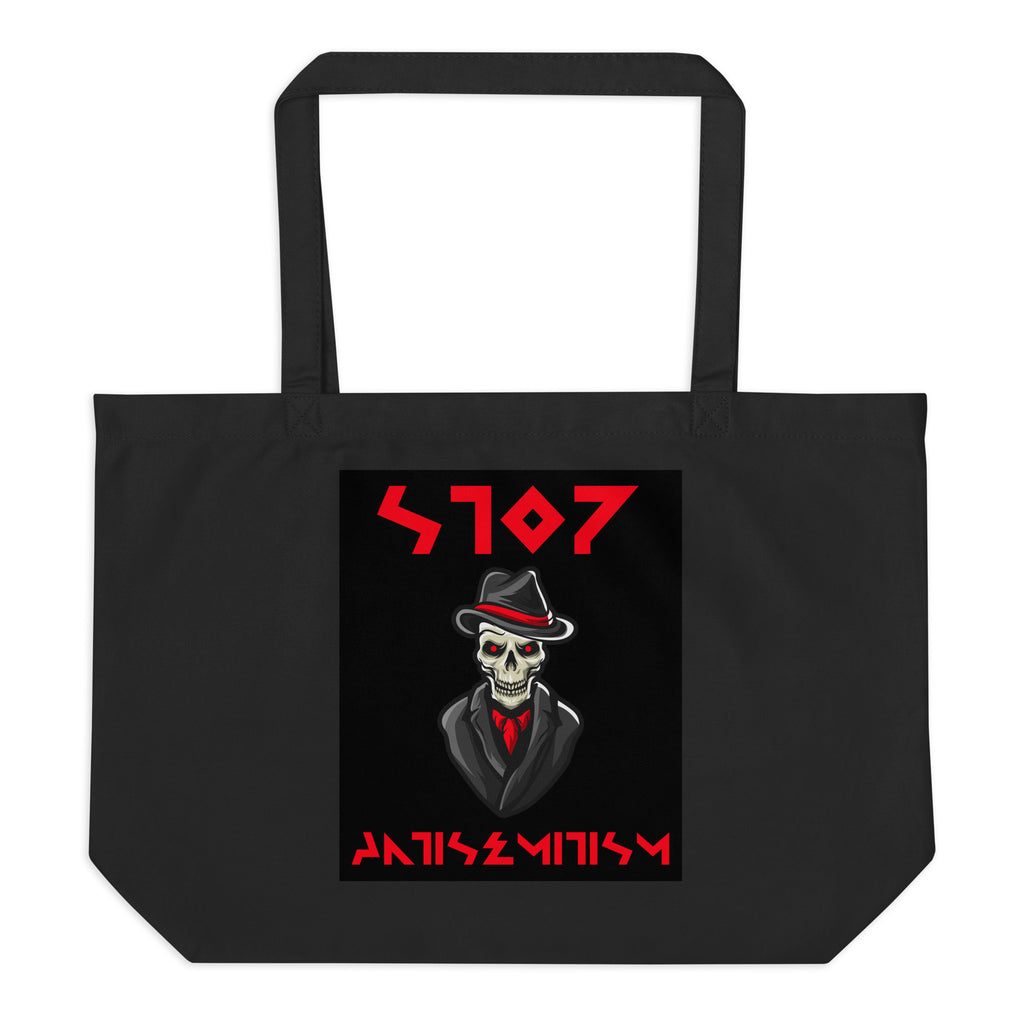 Red Fight | Antisemitism | Large Organic Tote Bag