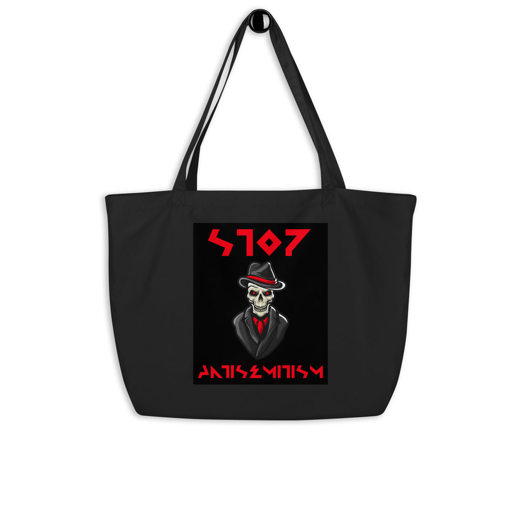 Red Fight | Antisemitism | Large Organic Tote Bag