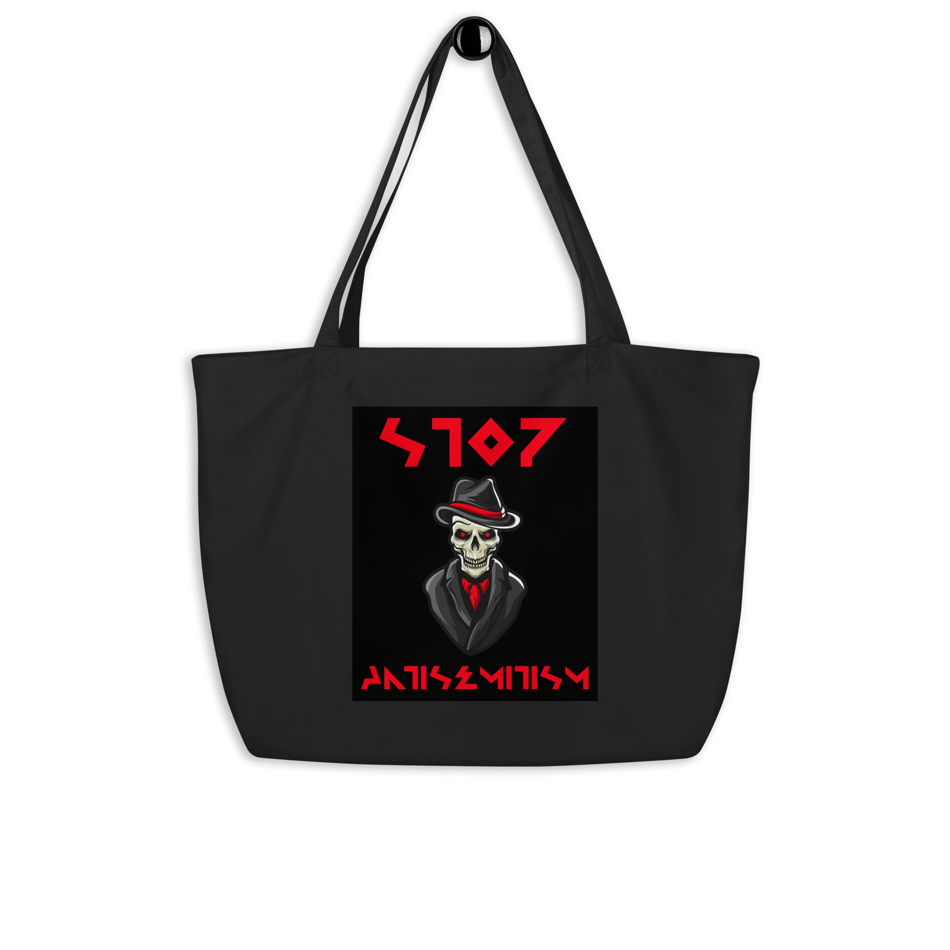 Red Fight | Antisemitism | Large Organic Tote Bag