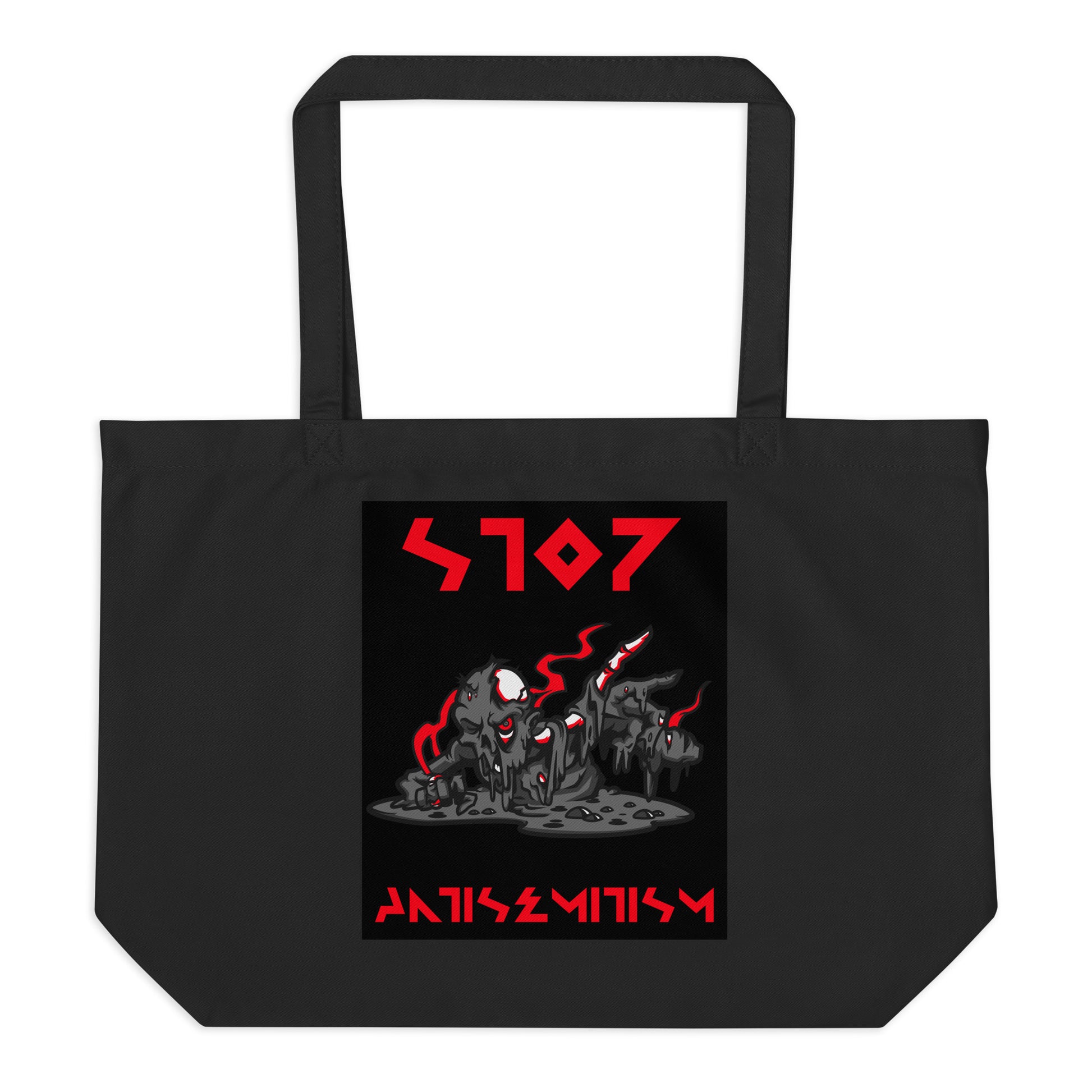 Red Fight | Antisemitism | Large Organic Tote Bag