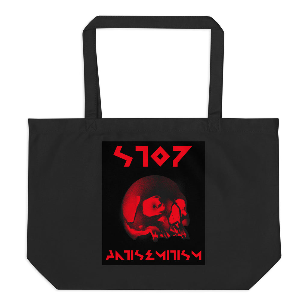 Red Fight | Antisemitism | Large Organic Tote Bag Jouparty