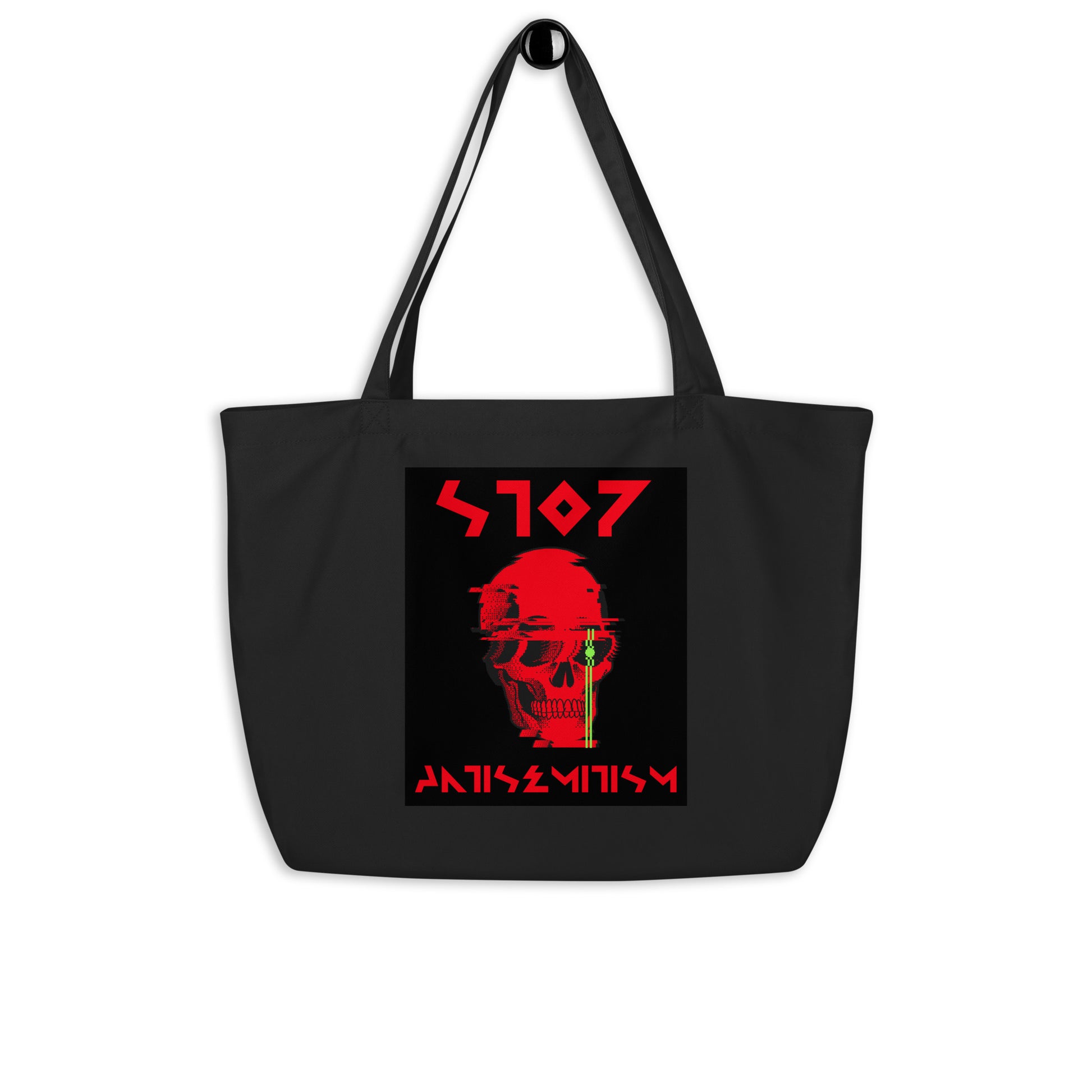Red Fight | Antisemitism | Large Organic Tote Bag Jouparty