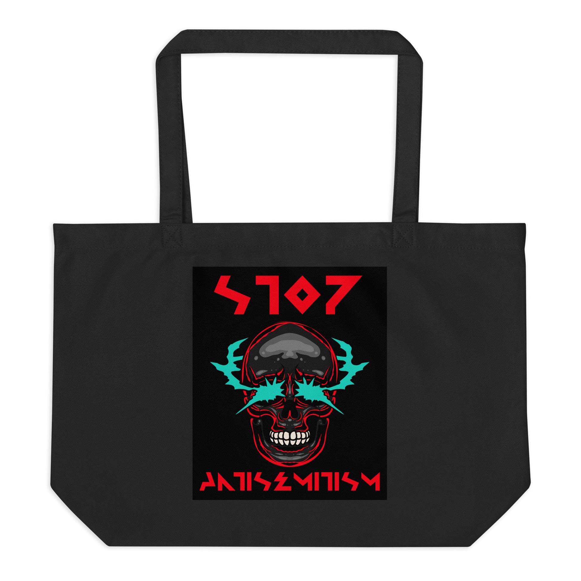 Red Fight | Antisemitism | Large Organic Tote Bag Jouparty