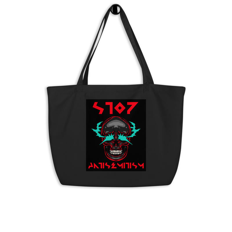 Red Fight | Antisemitism | Large Organic Tote Bag