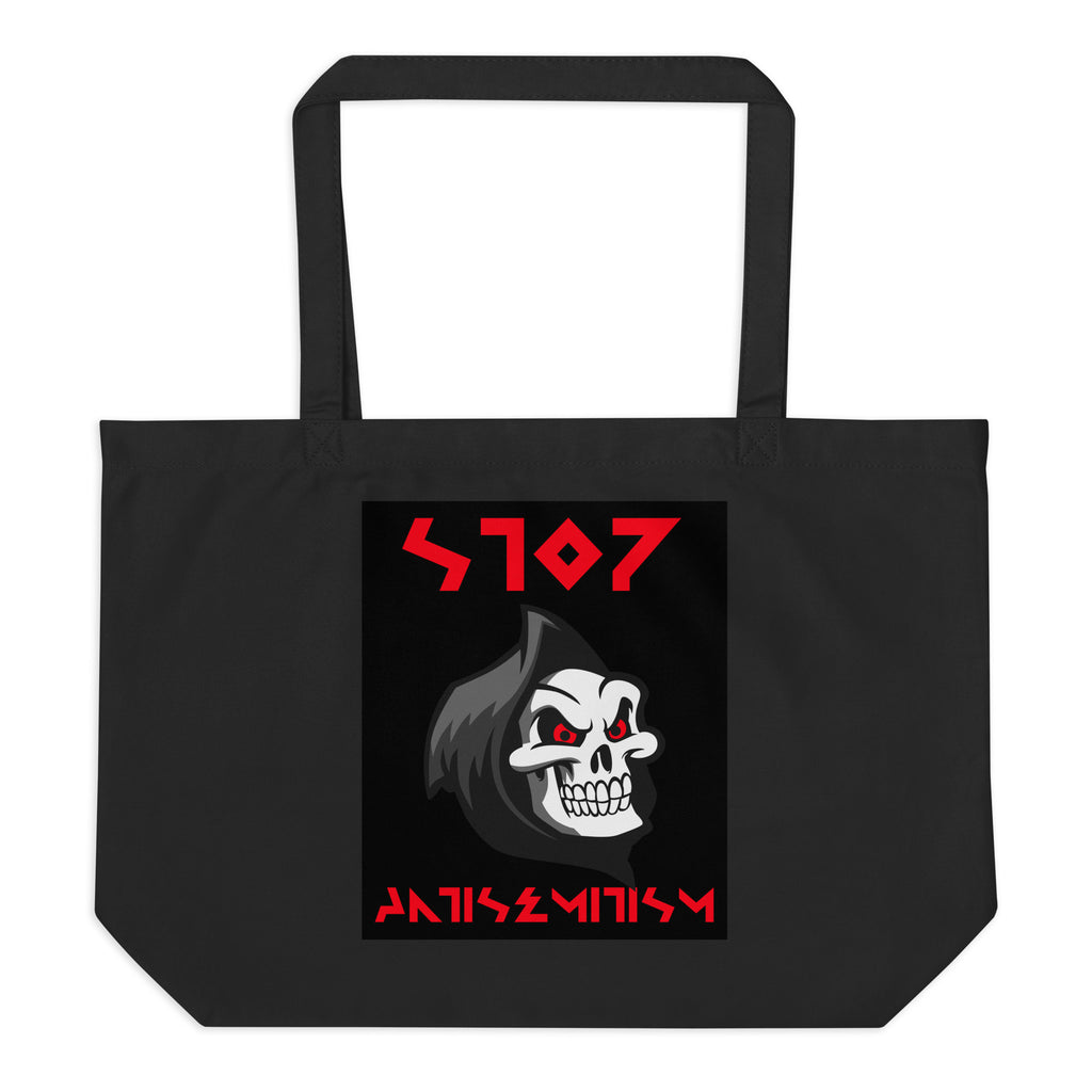 Red Fight | Antisemitism | Large Organic Tote Bag