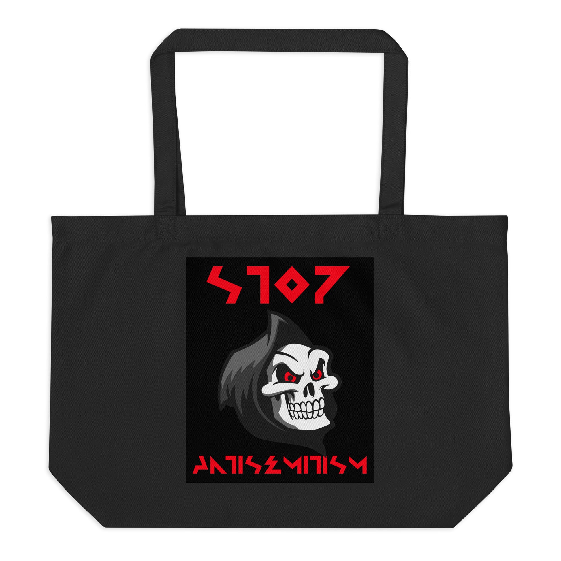 Red Fight | Antisemitism | Large Organic Tote Bag