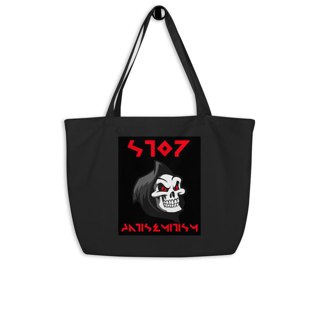 Red Fight | Antisemitism | Large Organic Tote Bag