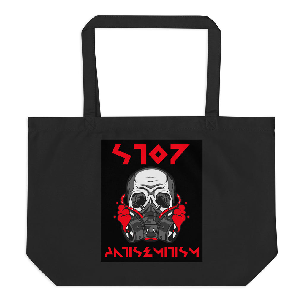 Red Fight | Antisemitism | Large Organic Tote Bag Jouparty
