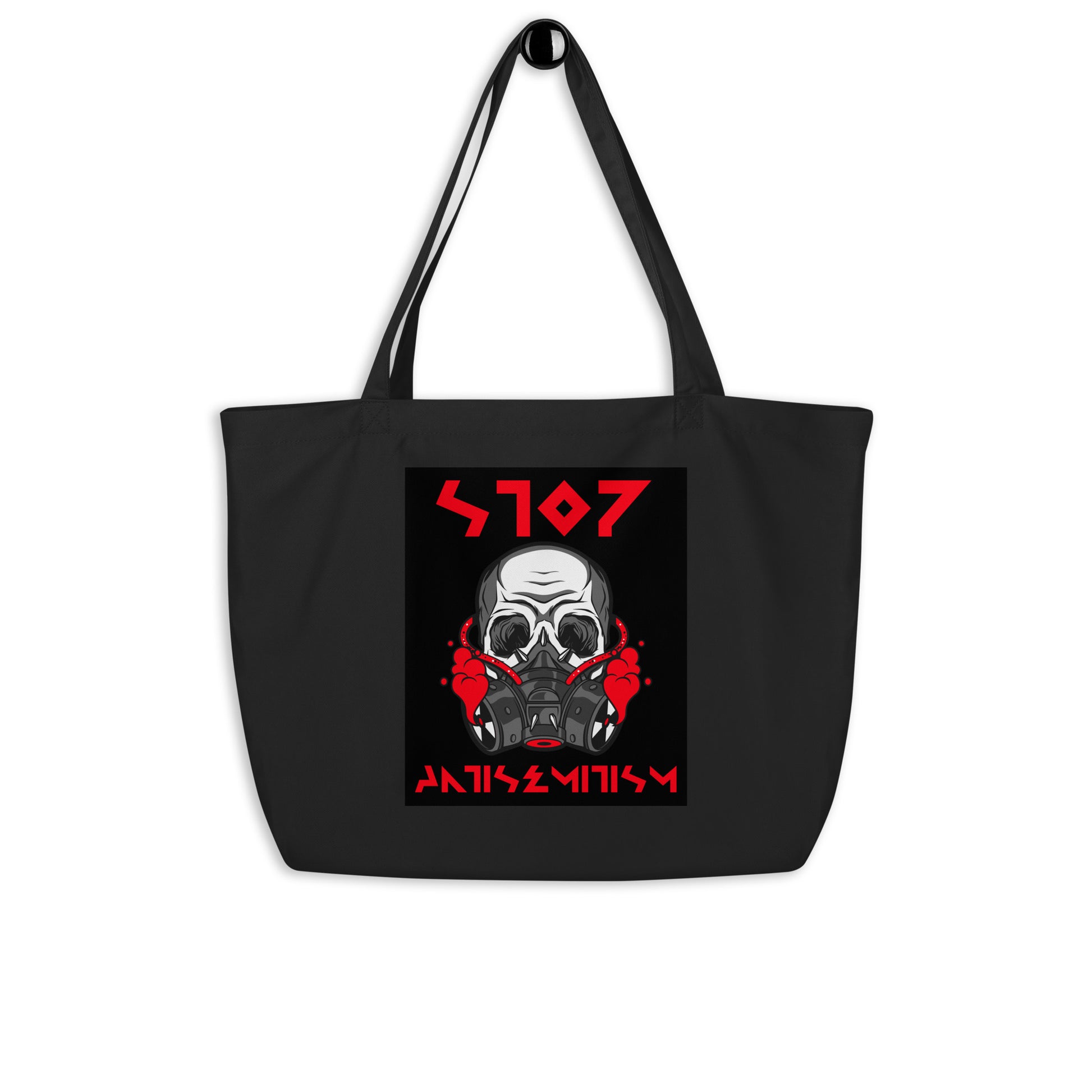 Red Fight | Antisemitism | Large Organic Tote Bag Jouparty