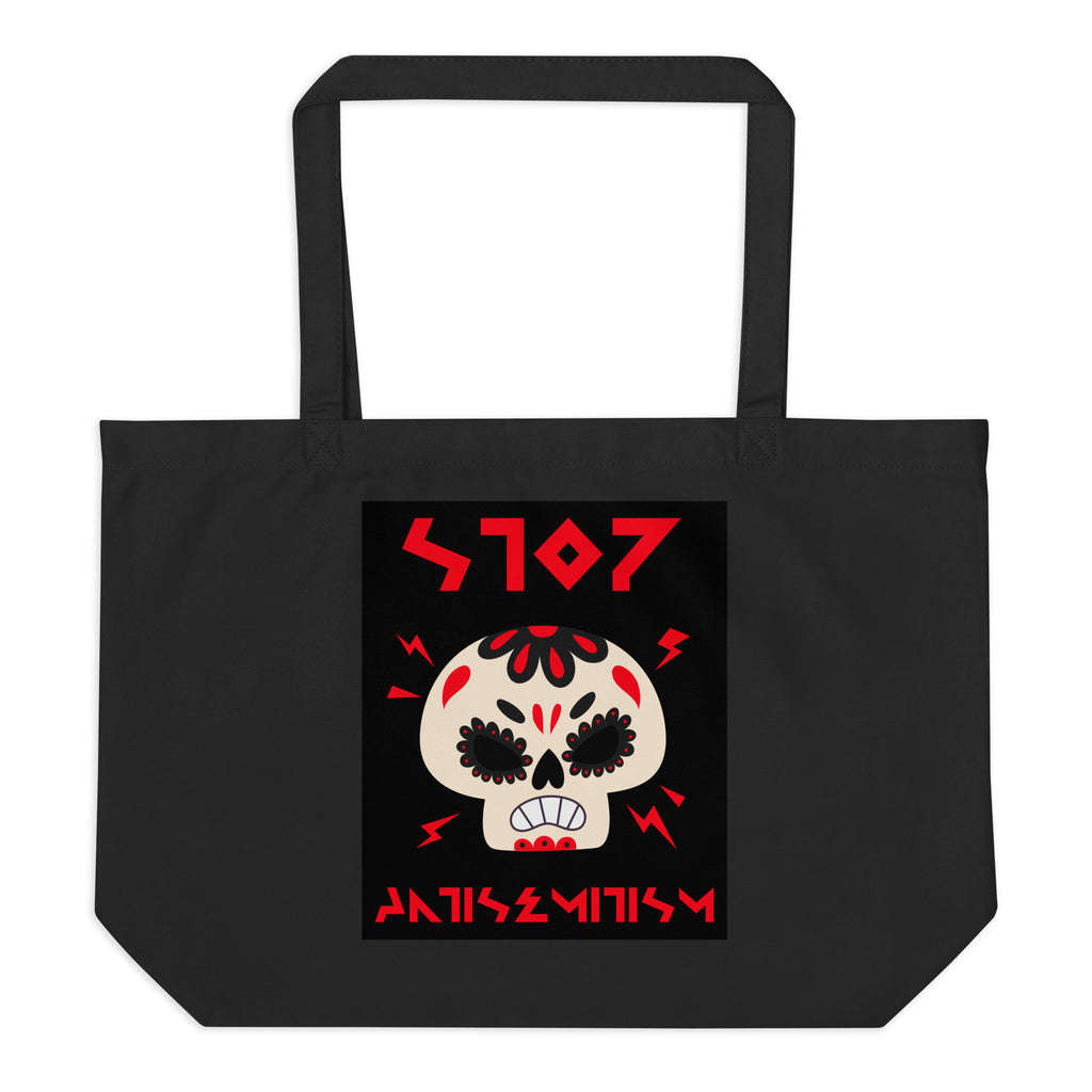 Red Fight | Antisemitism | Large Organic Tote Bag Jouparty