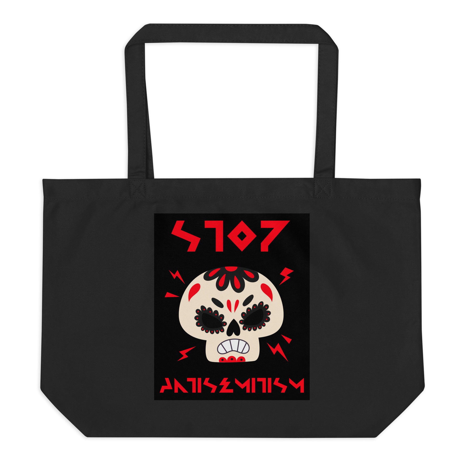 Red Fight | Antisemitism | Large Organic Tote Bag Jouparty