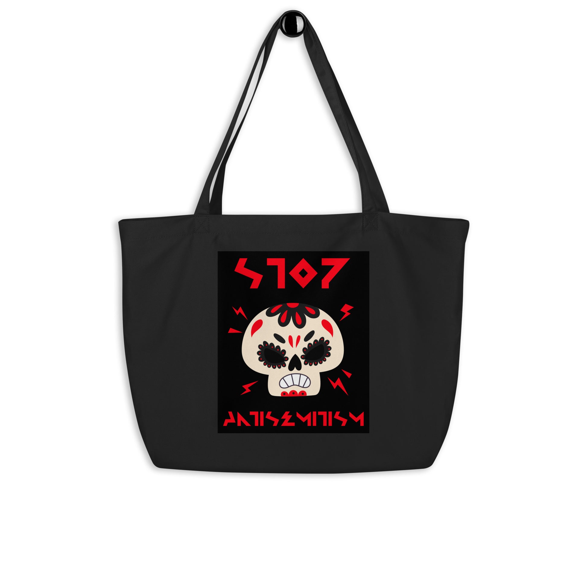 Red Fight | Antisemitism | Large Organic Tote Bag Jouparty