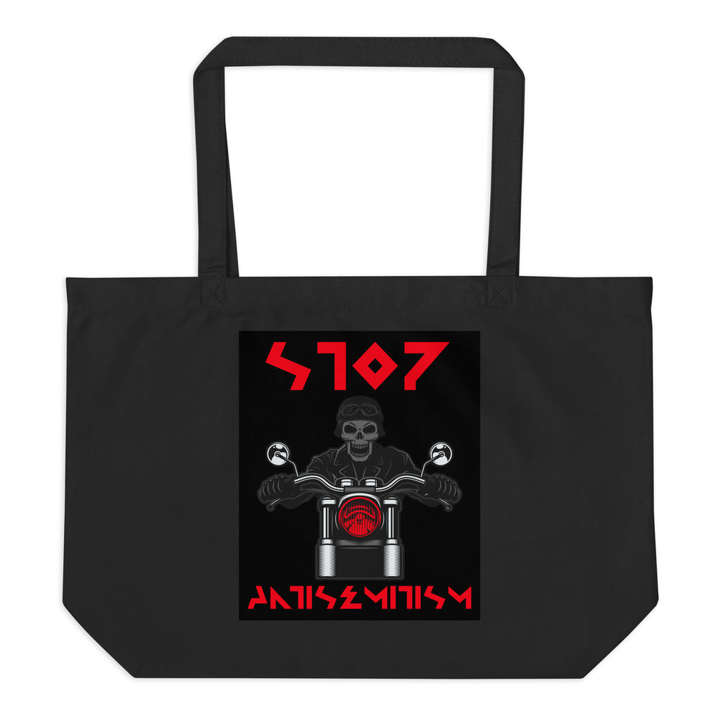 Red Fight | Antisemitism | Large Organic Tote Bag Jouparty