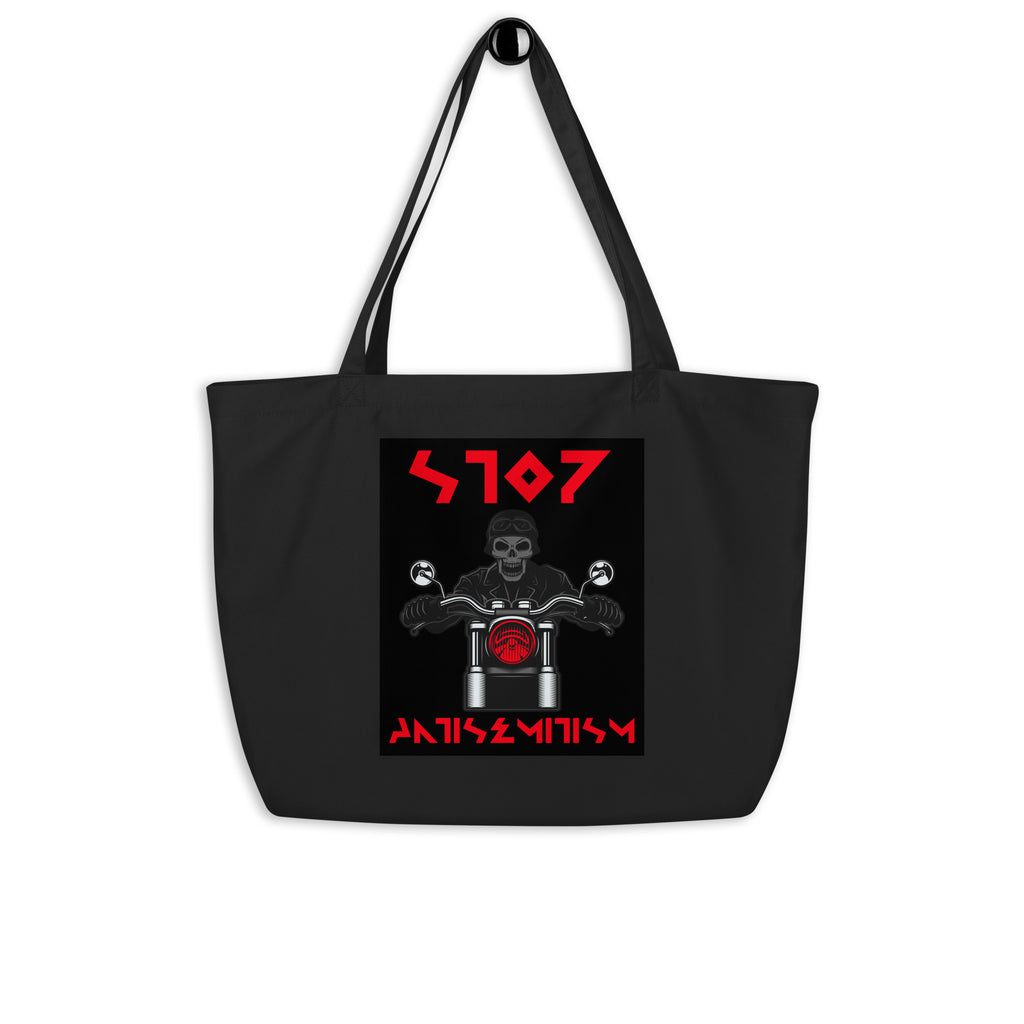 Red Fight | Antisemitism | Large Organic Tote Bag Jouparty