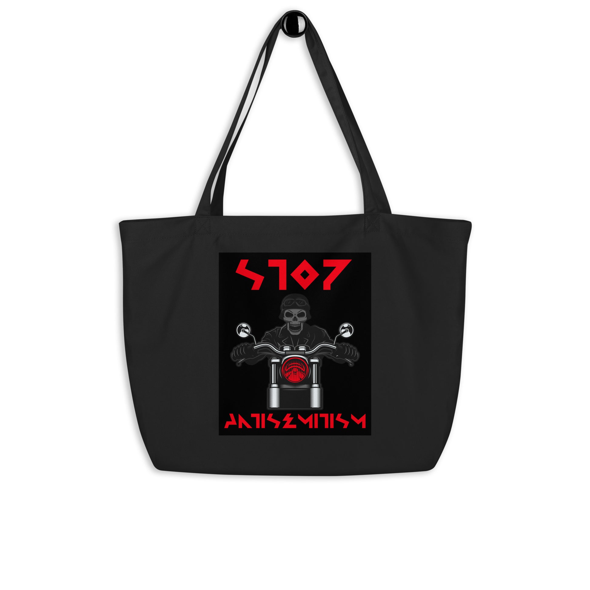 Red Fight | Antisemitism | Large Organic Tote Bag Jouparty