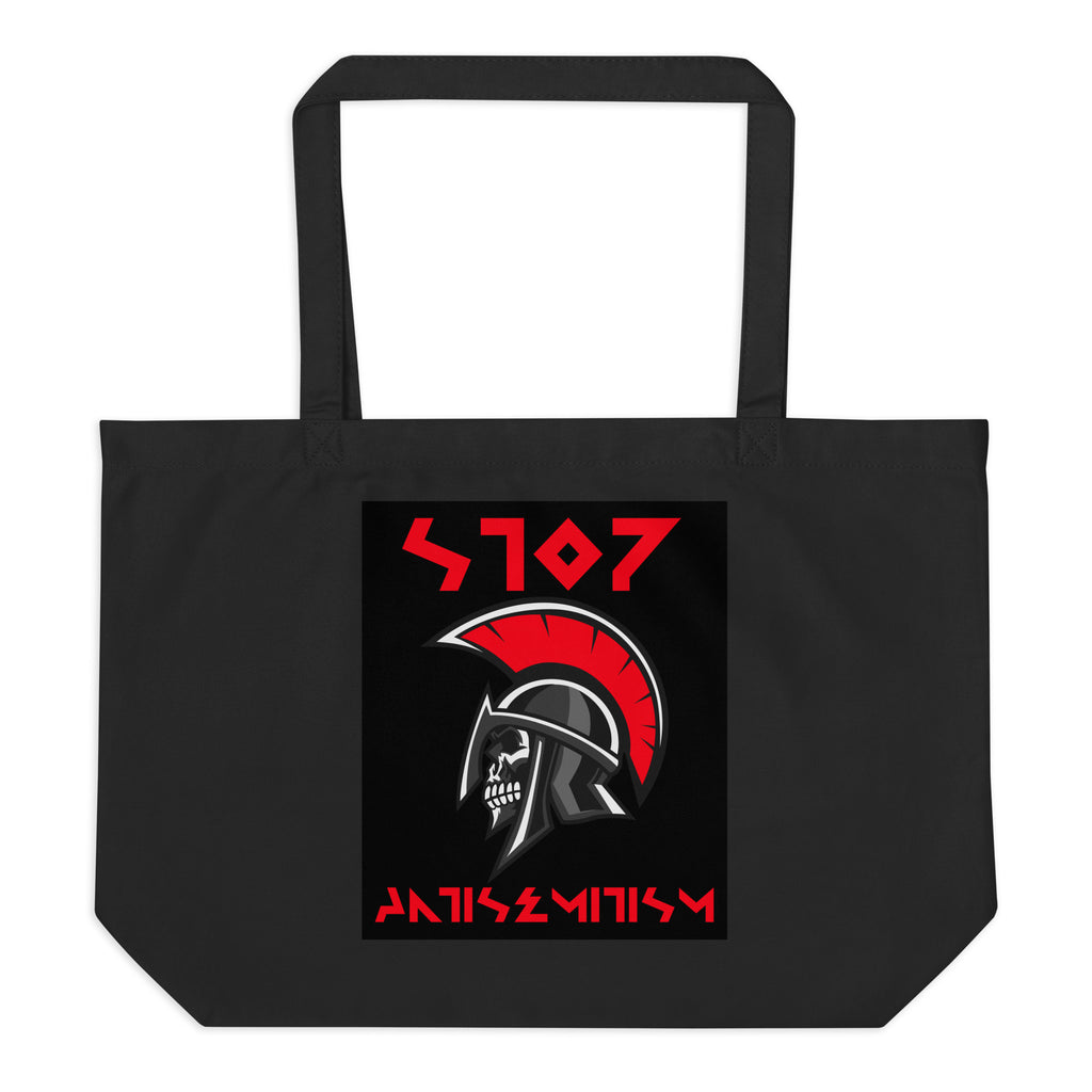 Red Fight | Antisemitism | Large Organic Tote Bag Jouparty