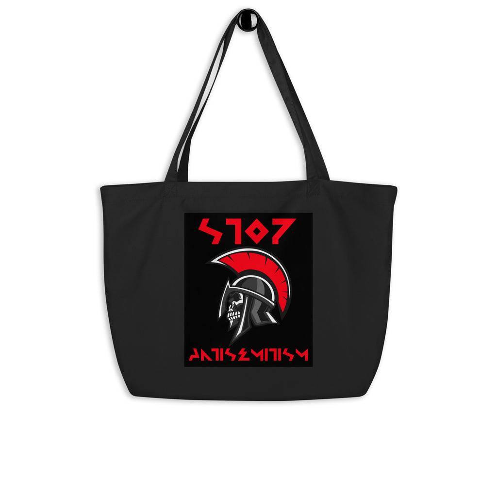 Red Fight | Antisemitism | Large Organic Tote Bag Jouparty