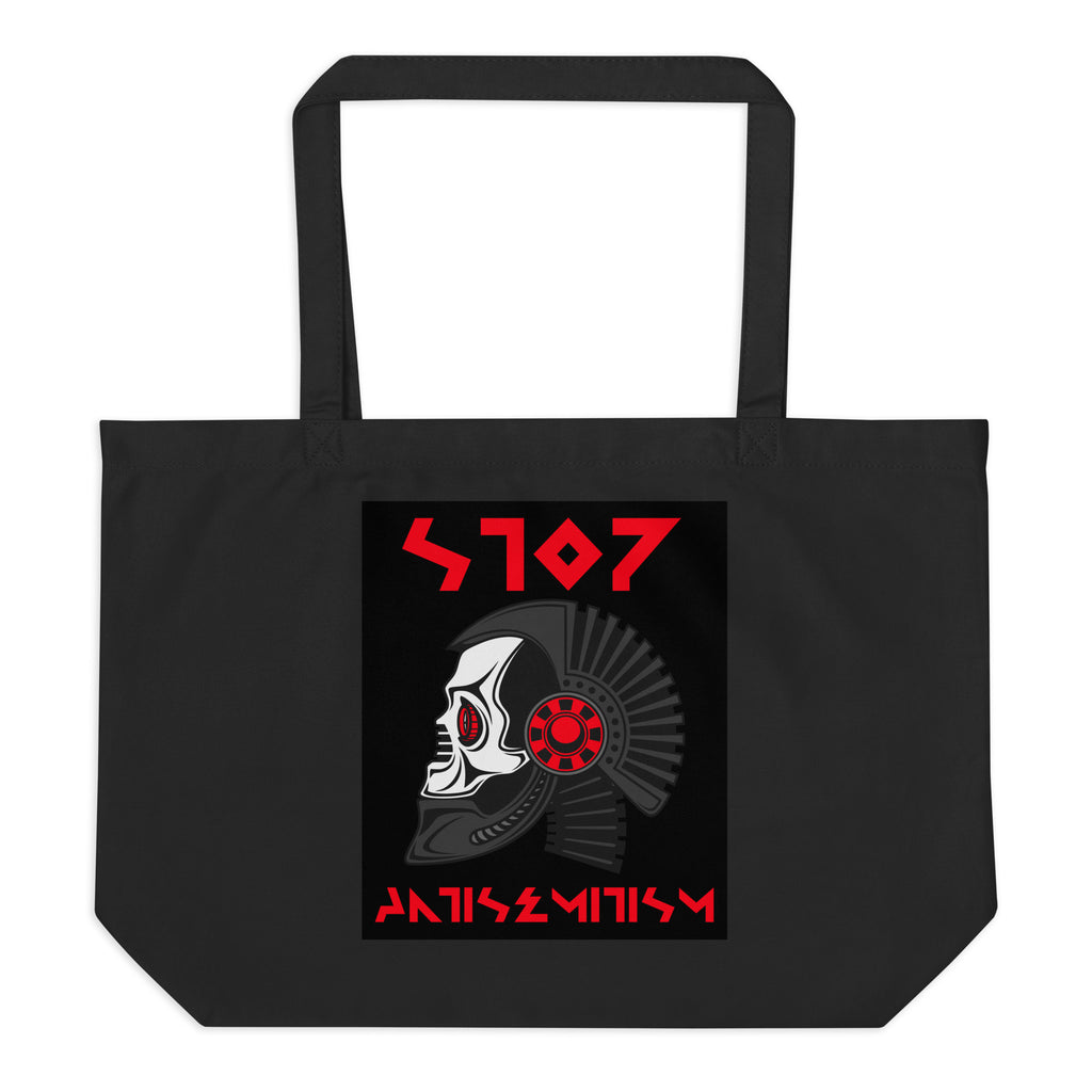 Red Fight | Antisemitism | Large Organic Tote Bag Jouparty