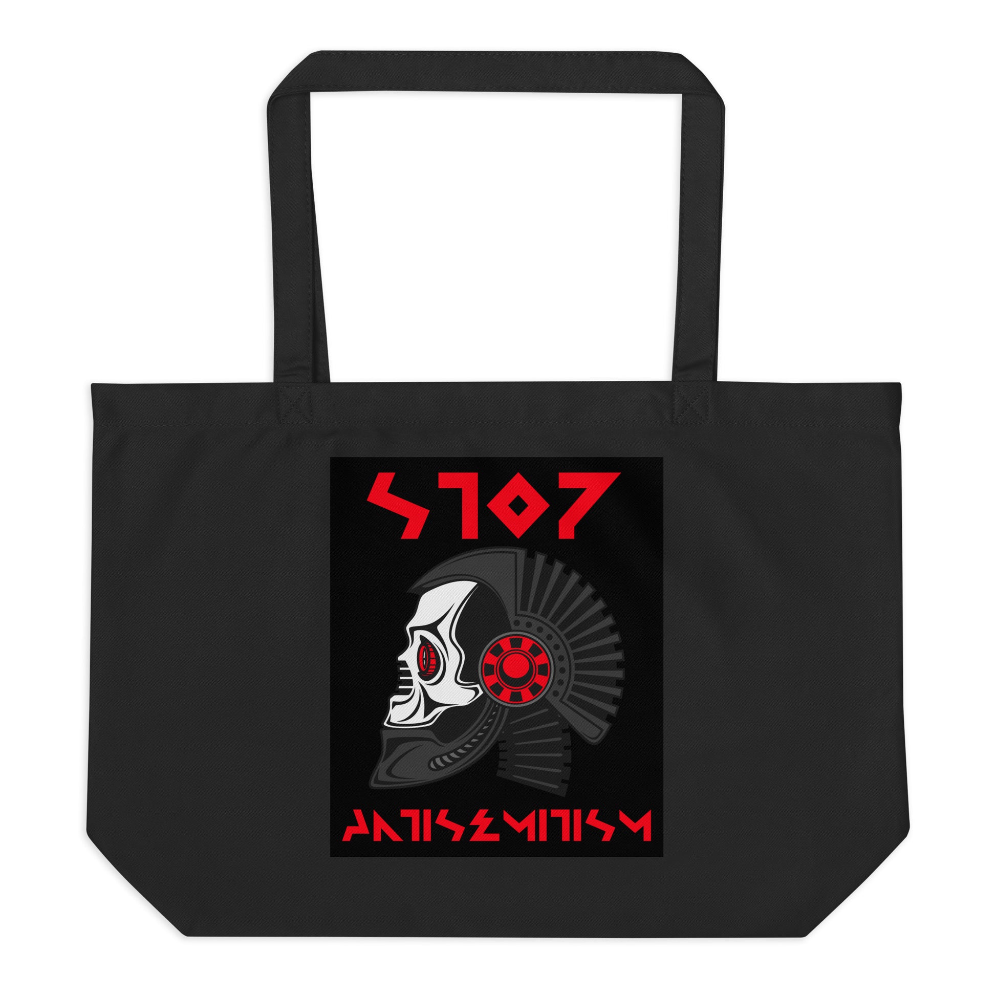 Red Fight | Antisemitism | Large Organic Tote Bag Jouparty