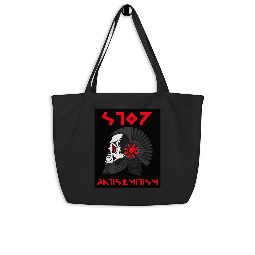 Red Fight | Antisemitism | Large Organic Tote Bag Jouparty