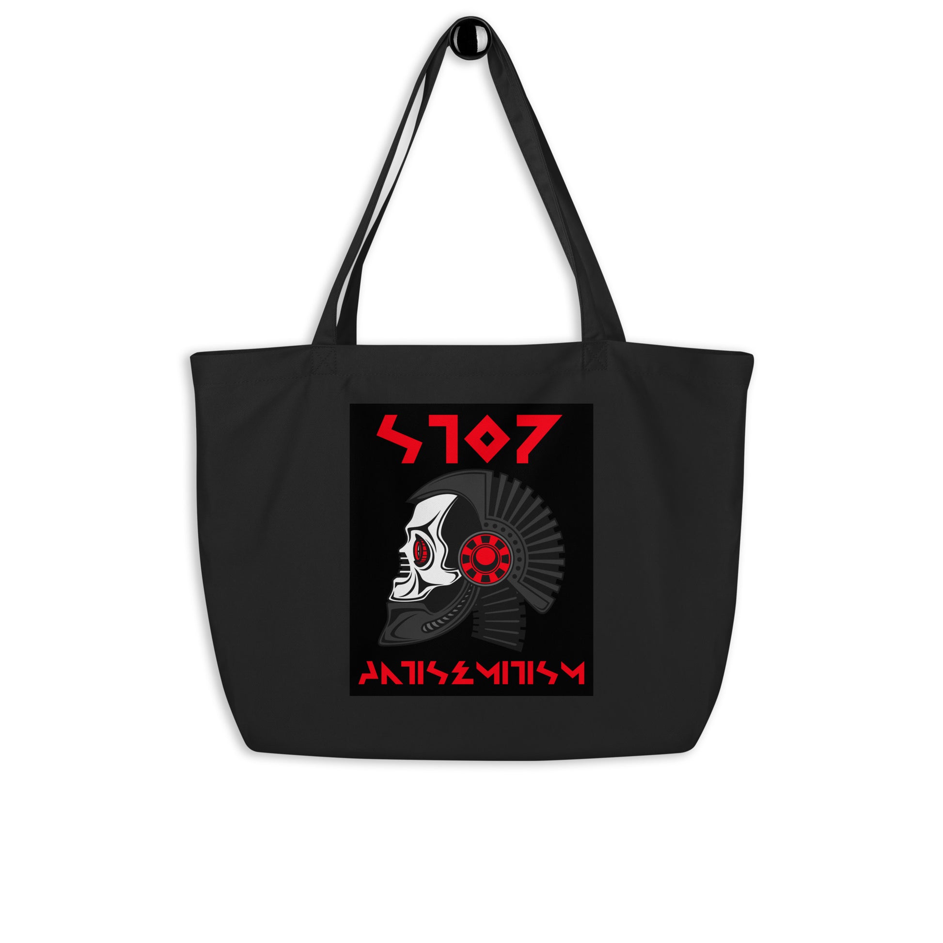 Red Fight | Antisemitism | Large Organic Tote Bag Jouparty