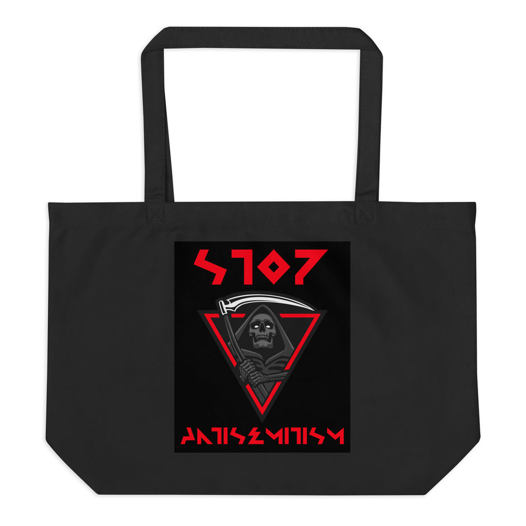 Red Fight | Antisemitism | Large Organic Tote Bag Jouparty