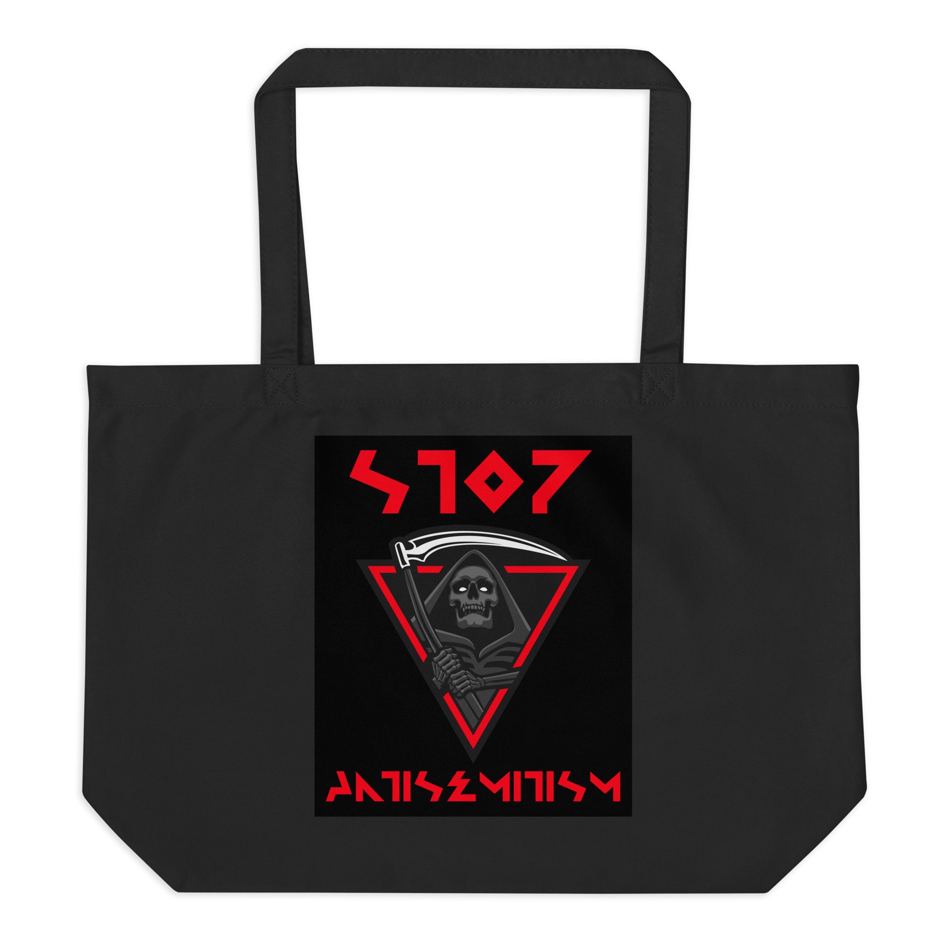 Red Fight | Antisemitism | Large Organic Tote Bag Jouparty