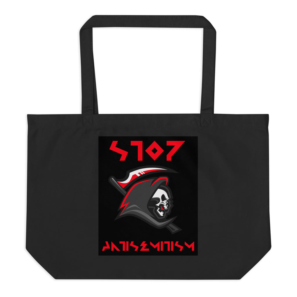 Red Fight | Antisemitism | Large Organic Tote Bag Jouparty