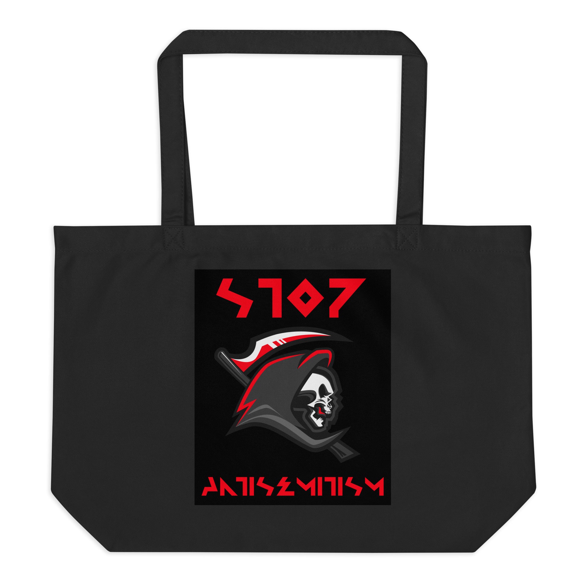 Red Fight | Antisemitism | Large Organic Tote Bag Jouparty