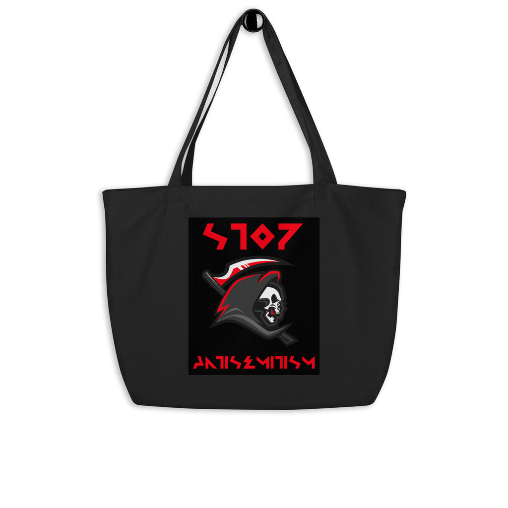 Red Fight | Antisemitism | Large Organic Tote Bag Jouparty