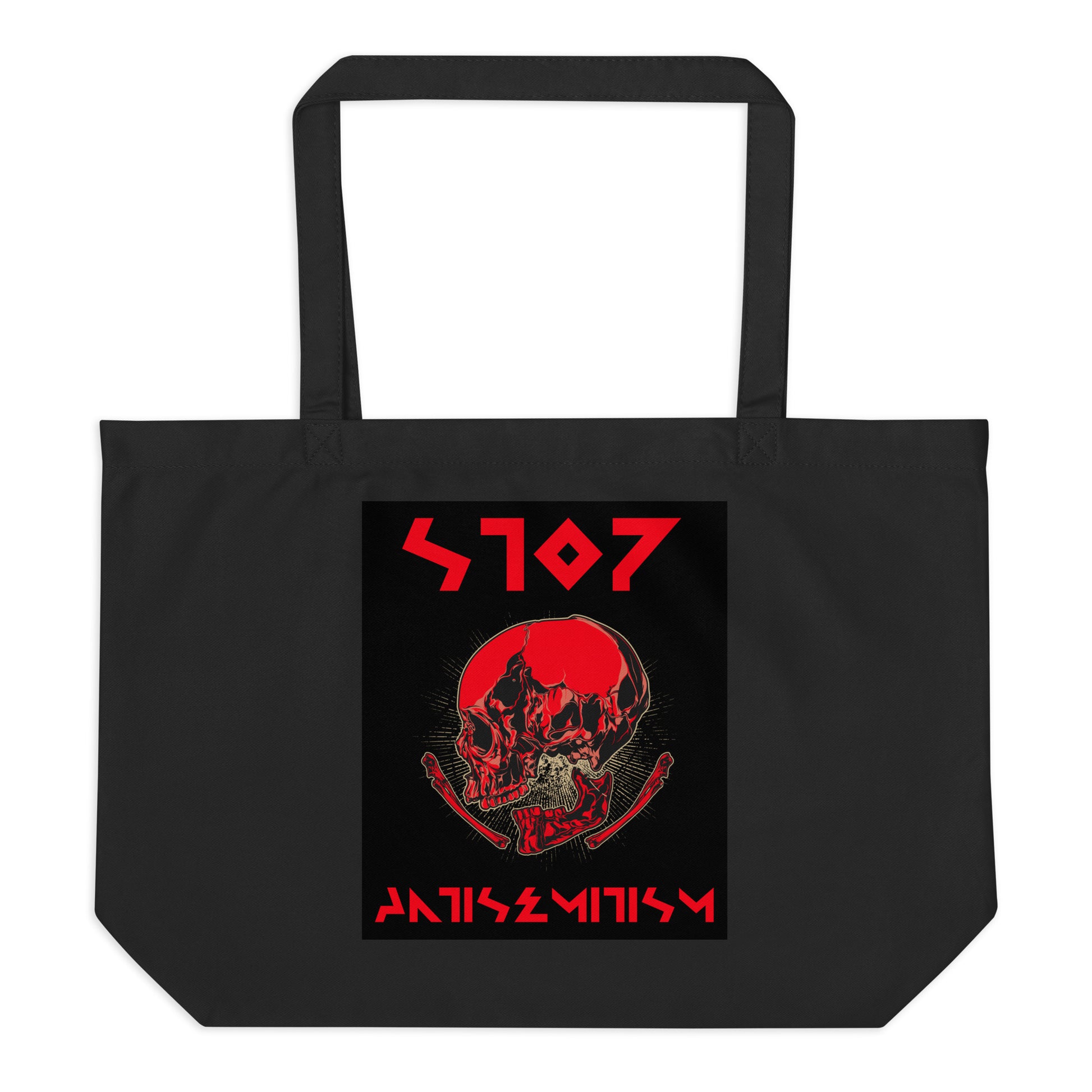 Red Fight | Antisemitism | Large Organic Tote Bag Jouparty