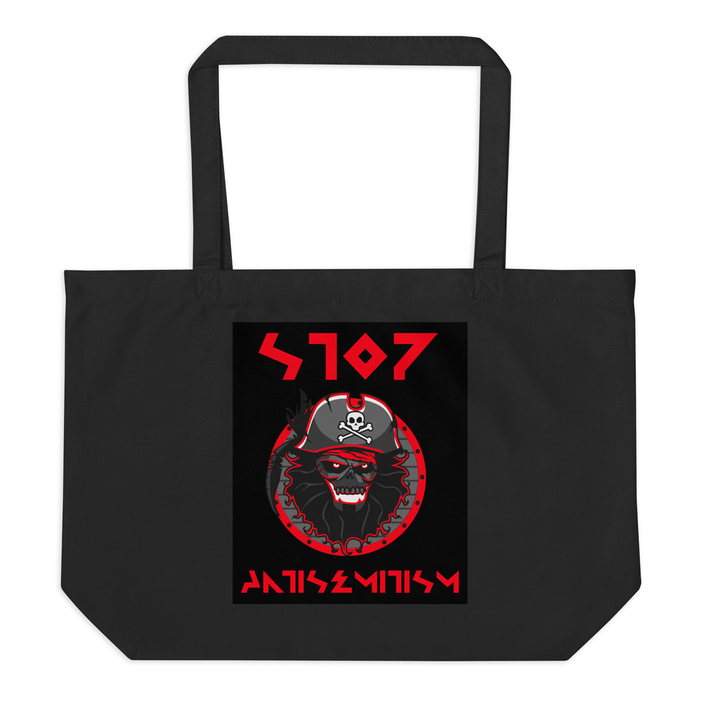 Red Fight | Antisemitism | Large Organic Tote Bag Jouparty