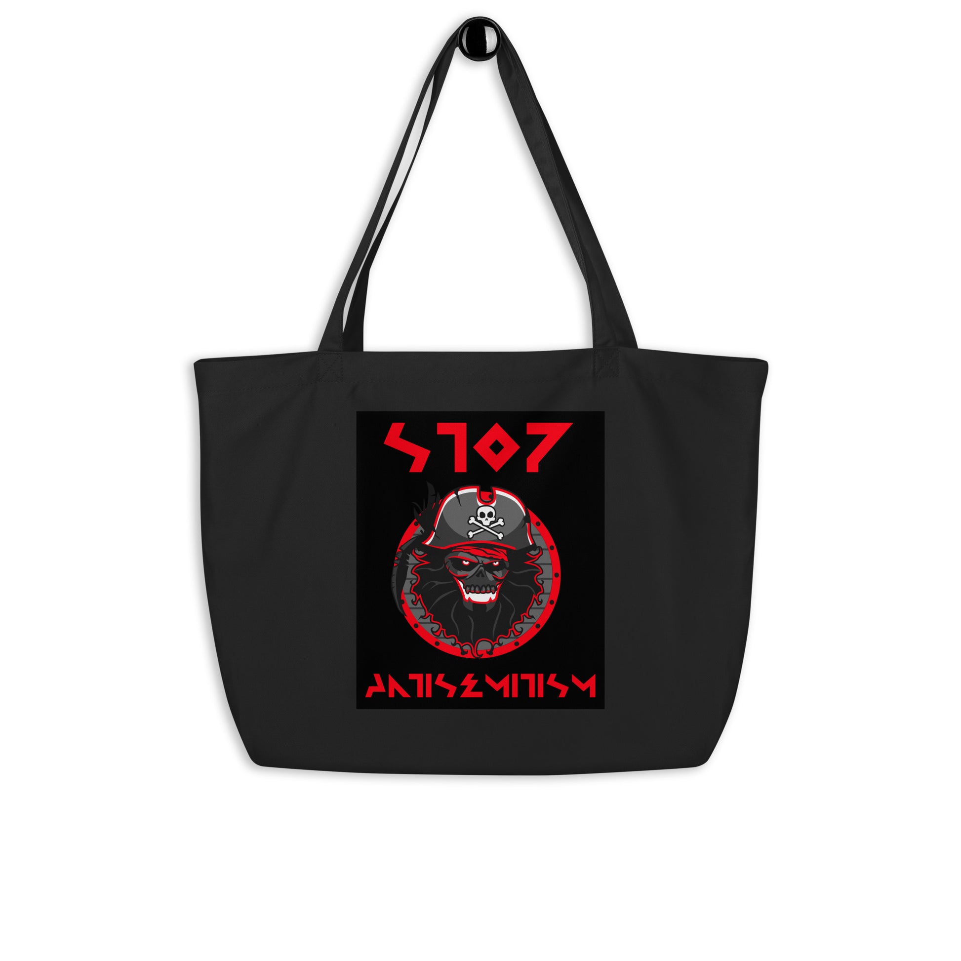 Red Fight | Antisemitism | Large Organic Tote Bag Jouparty