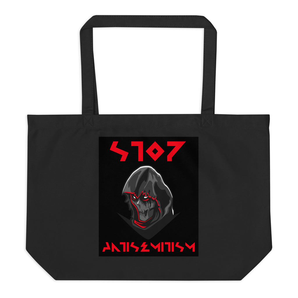 Red Fight | Antisemitism | Large Organic Tote Bag