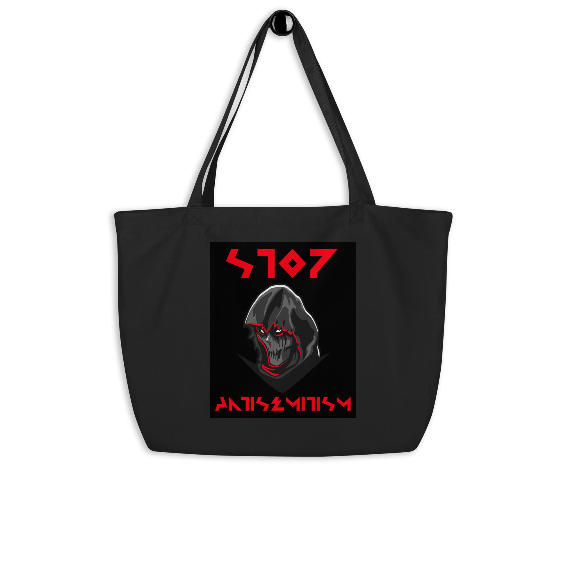Red Fight | Antisemitism | Large Organic Tote Bag