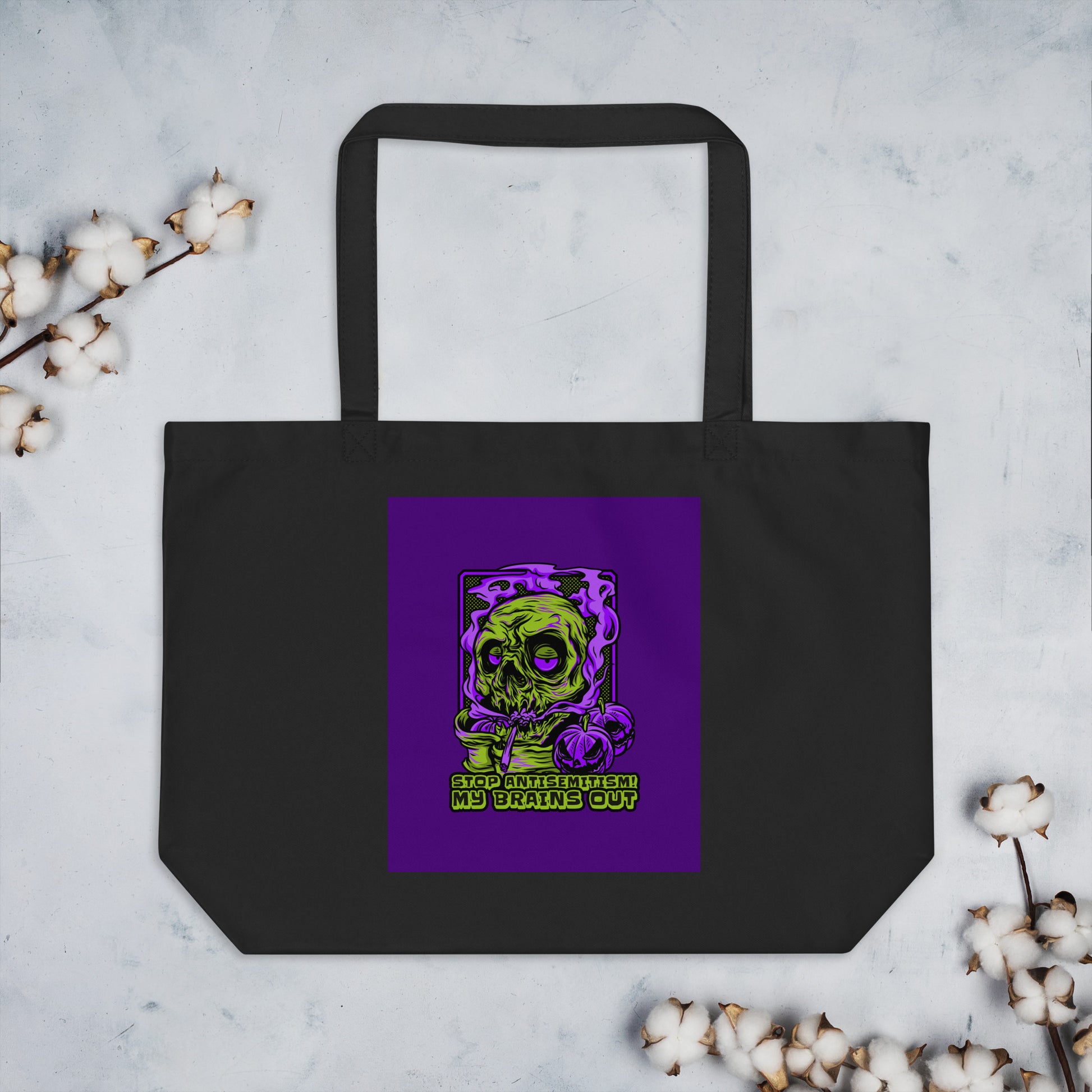 Horror Movie | Antisemitism | Large Organic Tote Bag Jouparty