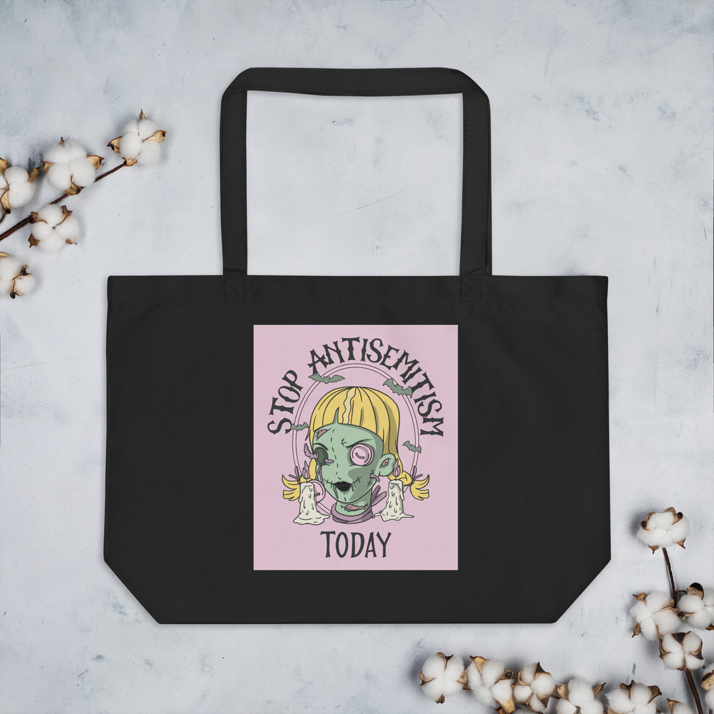 Horror Movie | Antisemitism | Large Organic Tote Bag