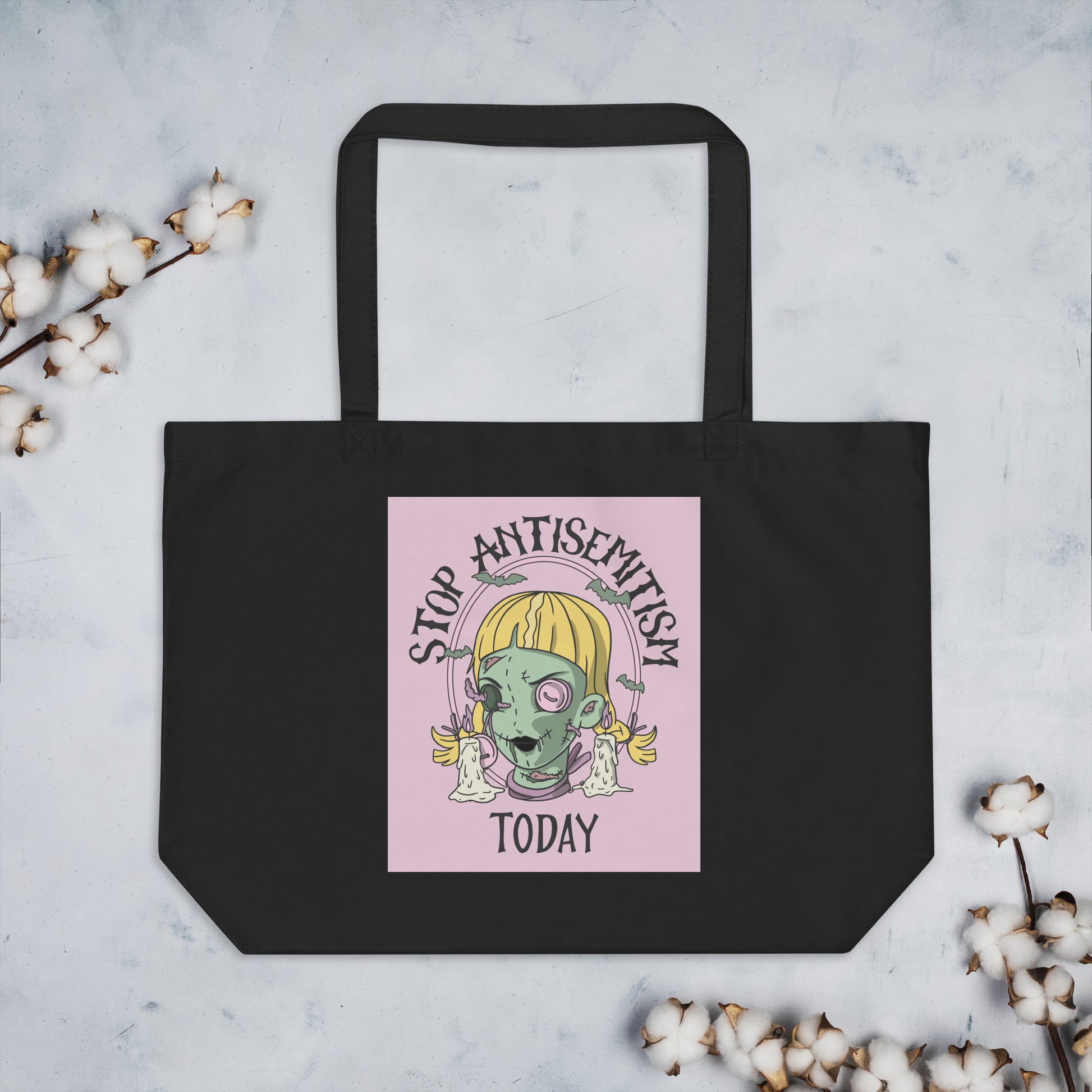 Horror Movie | Antisemitism | Large Organic Tote Bag